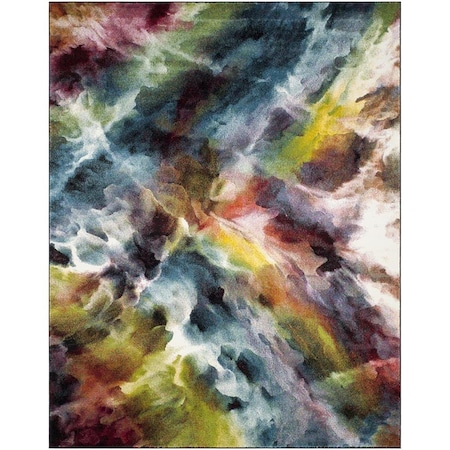Flowers First 8 x 10 ft. Galaxy Power Loomed Area Rug, Multi Color - Large Rectangle FL1881757